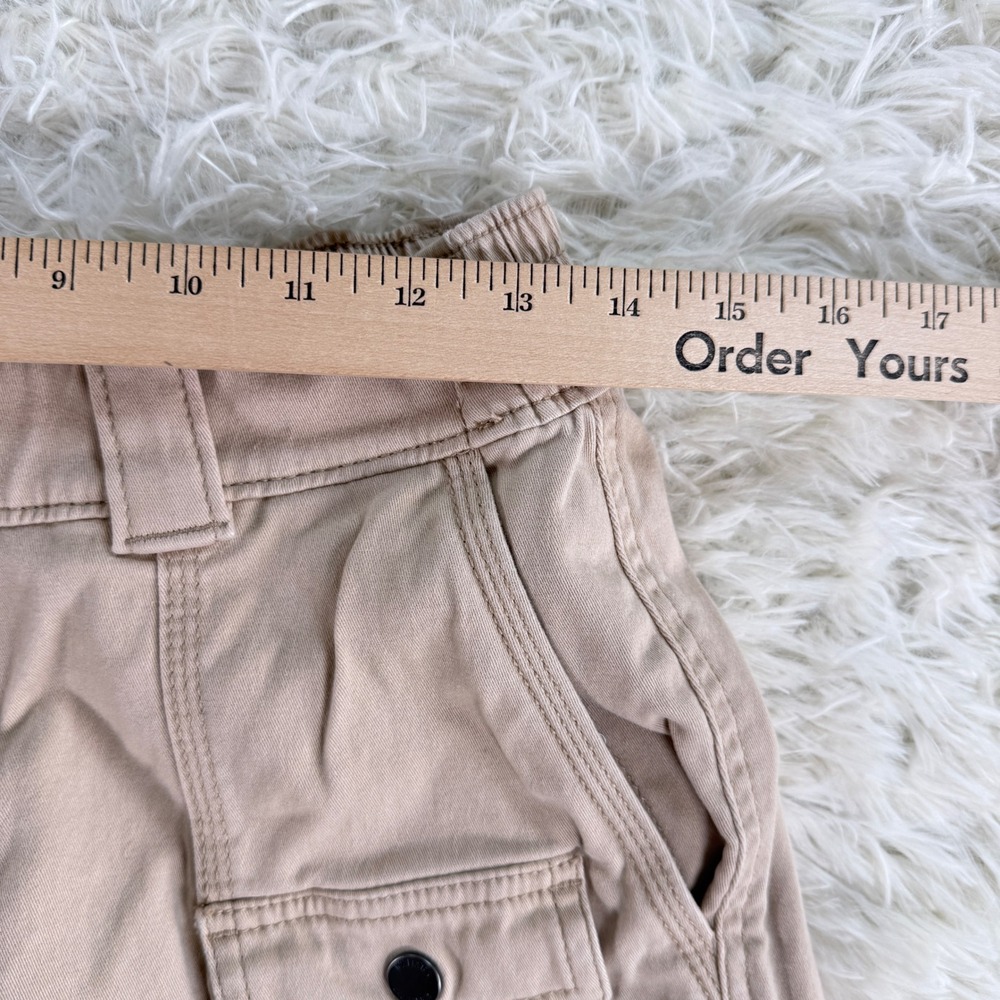 Hollister Low-Rise Baggy Cargo Pants Tan Khaki Size 2R Waist 26 Y2K Grunge Sk8 - Picture 6 of 13